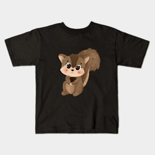 squirrel with acorn Kids T-Shirt